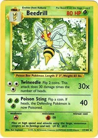 A picture of the Beedrill Pokemon card from Base Set