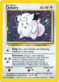 A picture of the Clefairy Pokemon card from Base Set