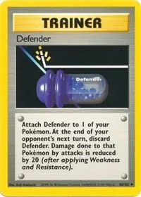 A picture of the Defender Pokemon card from Base Set