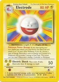 A picture of the Electrode Pokemon card from Base Set