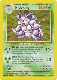 A picture of the Nidoking Pokemon card from Base Set