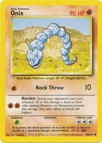 A picture of the Onix Pokemon card from Base Set