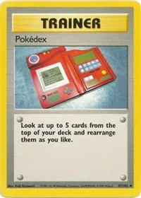 A picture of the Pokedex Pokemon card from Base Set