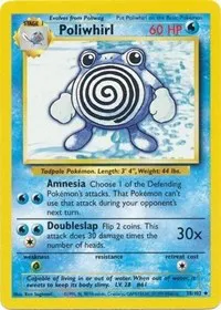 A picture of the Poliwhirl Pokemon card from Base Set