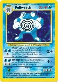 A picture of the Poliwrath Pokemon card from Base Set
