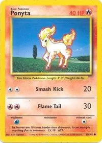 A picture of the Ponyta Pokemon card from Base Set