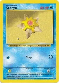 A picture of the Staryu Pokemon card from Base Set