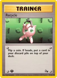 A picture of the Recycle Pokemon card from Fossil