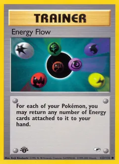 A picture of the Energy Flow Pokemon card from Gym Heroes