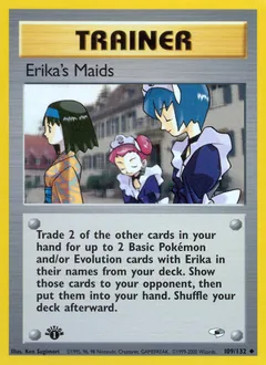 A picture of the Erika's Maids Pokemon card from Gym Heroes