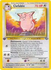 A picture of the Clefable Pokemon card from Jungle