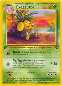 A picture of the Exeggutor Pokemon card from Jungle