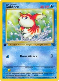 A picture of the Goldeen Pokemon card from Jungle
