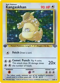 A picture of the Kangaskhan Pokemon card from Jungle
