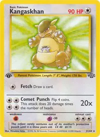 A picture of the Kangaskhan Pokemon card from Jungle