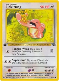 A picture of the Lickitung Pokemon card from Jungle
