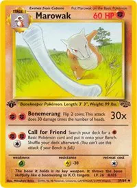 A picture of the Marowak Pokemon card from Jungle