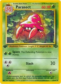 A picture of the Parasect Pokemon card from Jungle