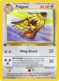 A picture of the Pidgeot Pokemon card from Jungle