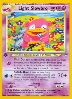 A picture of the Light Slowbro Pokemon card from Neo Destiny