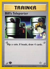 A picture of the Bill's Teleporter Pokemon card from Neo Genesis
