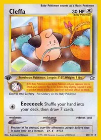 A picture of the Cleffa Pokemon card from Neo Genesis
