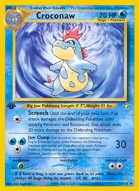 A picture of the Croconaw Pokemon card from Neo Genesis