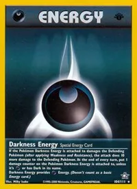 A picture of the Darkness Energy Pokemon card from Neo Genesis