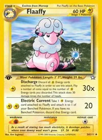 A picture of the Flaaffy Pokemon card from Neo Genesis