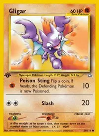 A picture of the Gligar Pokemon card from Neo Genesis