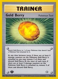 A picture of the Gold Berry Pokemon card from Neo Genesis