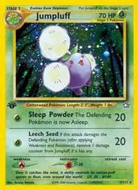 A picture of the Jumpluff Pokemon card from Neo Genesis