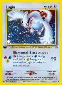 A picture of the Lugia Pokemon card from Neo Genesis