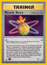 A picture of the Miracle Berry Pokemon card from Neo Genesis