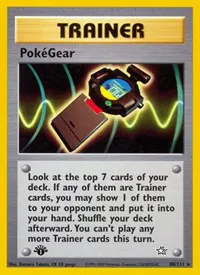 A picture of the Pokegear Pokemon card from Neo Genesis