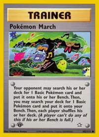 A picture of the Pokemon March Pokemon card from Neo Genesis