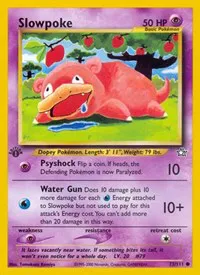 A picture of the Slowpoke Pokemon card from Neo Genesis