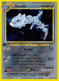 A picture of the Steelix Pokemon card from Neo Genesis