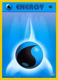 A picture of the Water Energy Pokemon card from Neo Genesis