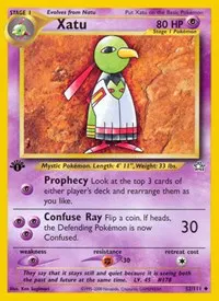 A picture of the Xatu Pokemon card from Neo Genesis