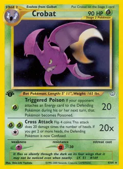 A picture of the Crobat Pokemon card from Neo Revelation