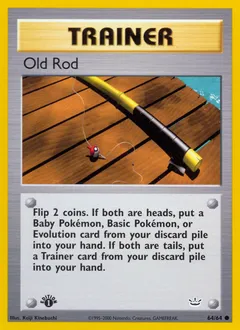 A picture of the Old Rod Pokemon card from Neo Revelation