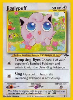 A picture of the Jigglypuff Pokemon card from Southern Islands