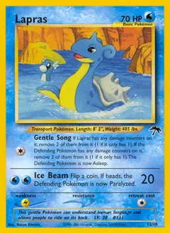 A picture of the Lapras Pokemon card from Southern Islands