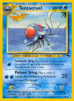 A picture of the Tentacruel Pokemon card from Southern Islands
