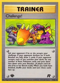 A picture of the Challenge! Pokemon card from Team Rocket