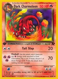 A picture of the Dark Charmeleon Pokemon card from Team Rocket