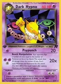 A picture of the Dark Hypno Pokemon card from Team Rocket