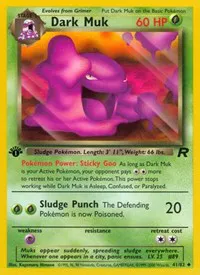 A picture of the Dark Muk Pokemon card from Team Rocket