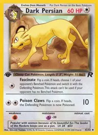 A picture of the Dark Persian Pokemon card from Team Rocket